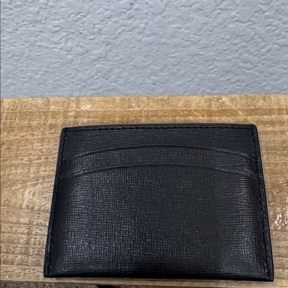 Tory Burch Robinson Black Leather Card Case - Picture 5 of 5